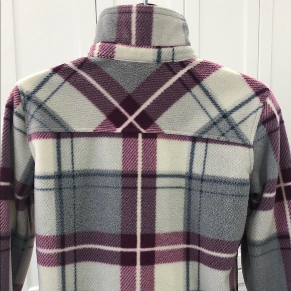 Ripzone Women’s Plaid Shacket – Small – Off-White/Purple/Grey - Picture 5 of 16